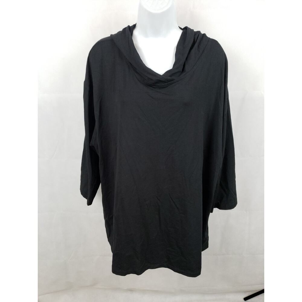 Transparente Hooded Black Sweatshirt Shirt Long Sleeves One Size O/S Viscose